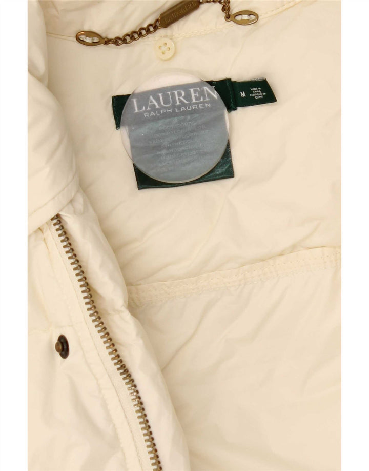 Γυναικείο παλτό Ralph Lauren UK 14 Medium Off White Nylon
