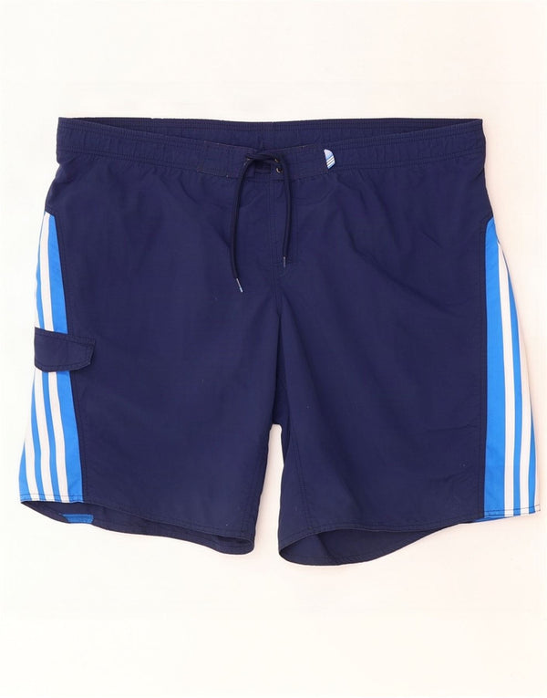 Ανδρικό σορτς κολύμβησης Adidas XL Navy Blue Colorblock Nylon
