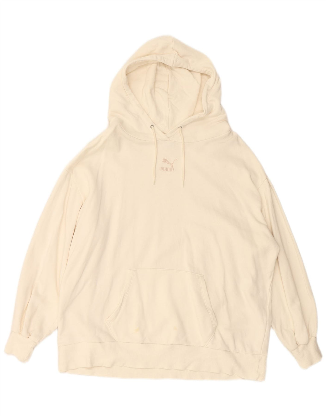 PUMA Γυναικείο Hoodie Jumper UK 14 Μεσαίο λευκό βαμβακερό