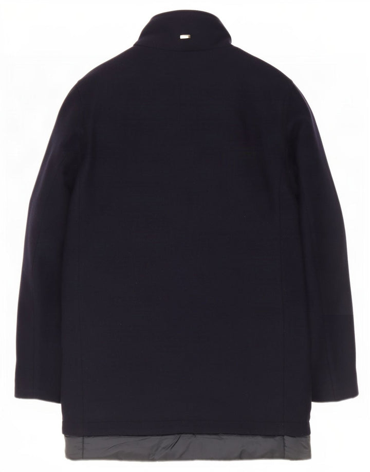 Ανδρικό πανωφόρι Herno IT 44 XS Navy Blue Wool