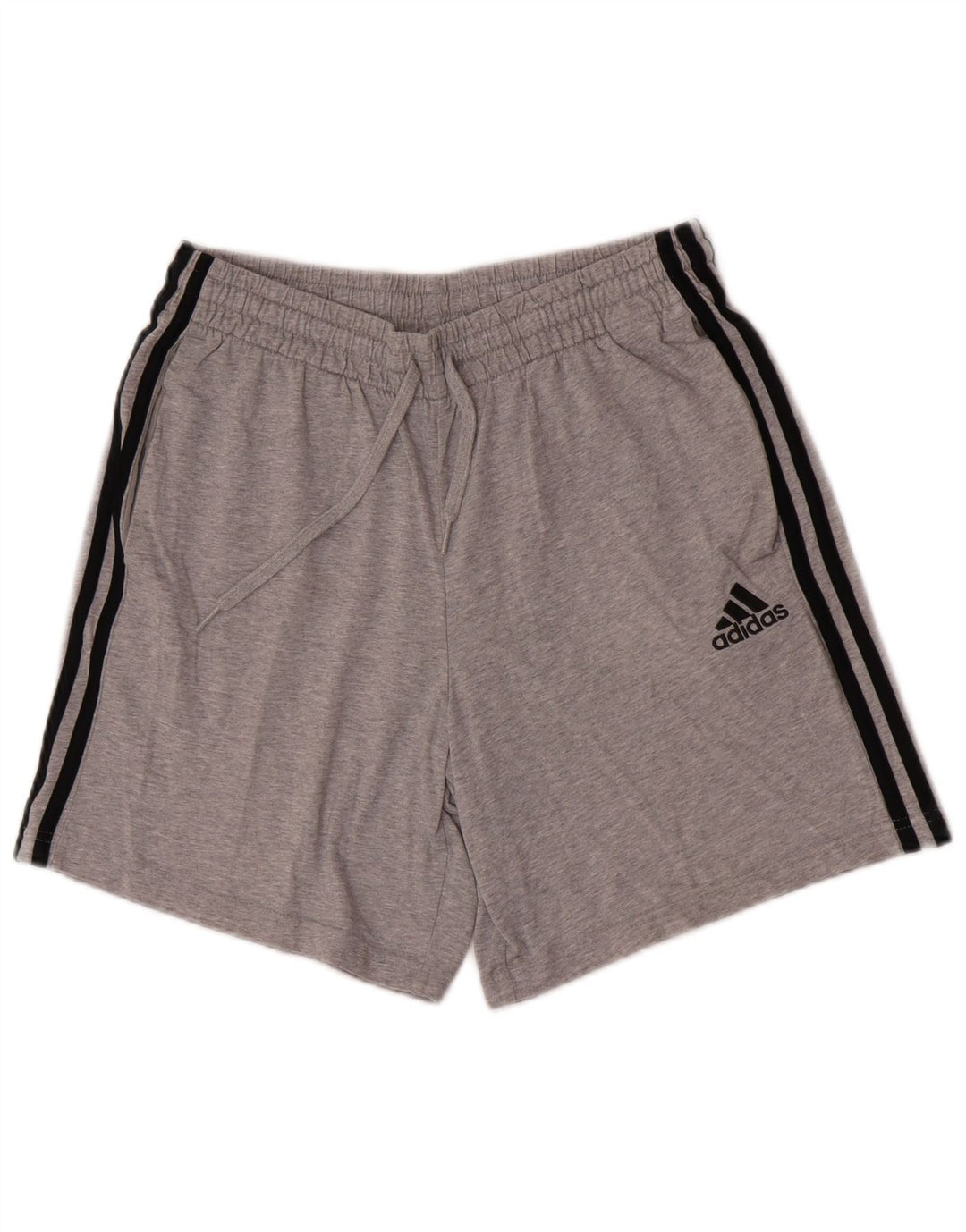 Ανδρικό αθλητικό σορτς Adidas από μεσαίο γκρι βαμβακερό
