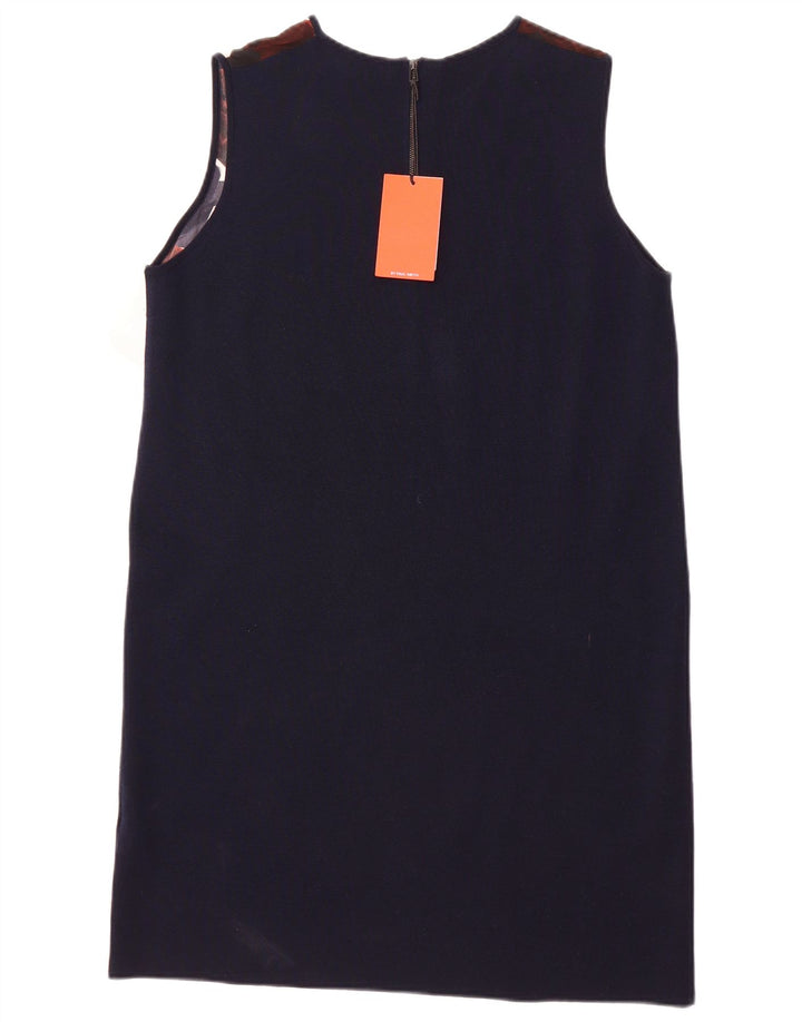 PAUL SMITH Womens Sleeveless Basic Dress UK 18 XL Navy Blue Wool