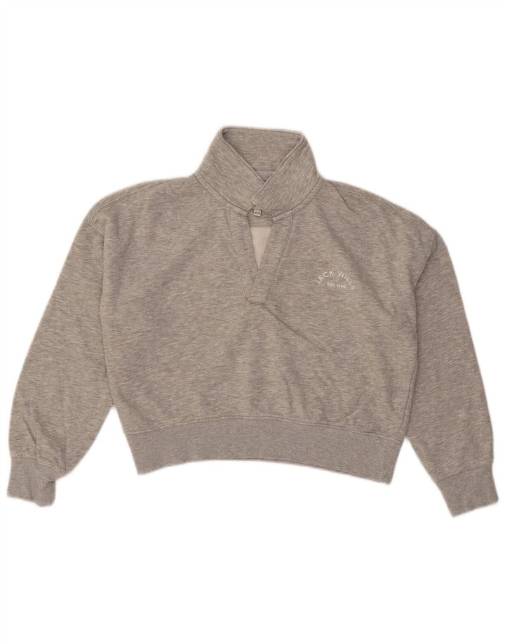 Jack Wills Γυναικεία φούτερ υπερμεγέθης μπλούζας UK 8 Small Grey Flecked