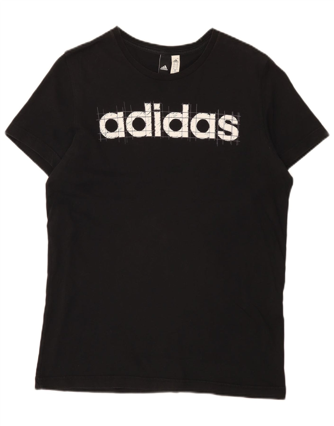 Ανδρικό γραφικό T-Shirt Adidas Top Μεσαίο μαύρο βαμβακερό
