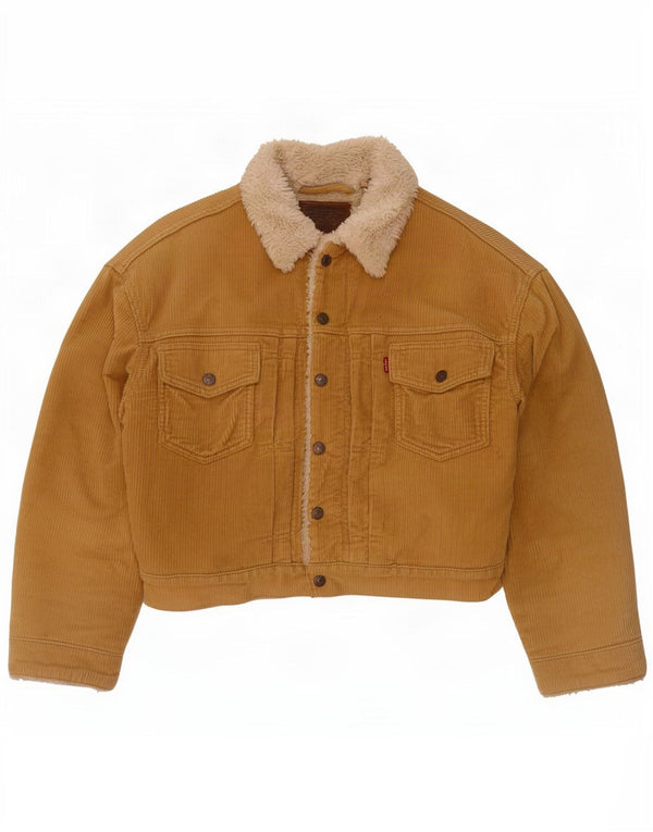 Γυναικείο Levi's Oversized Crop Sherpa Corduroy Jacket UK 10 Small Beige