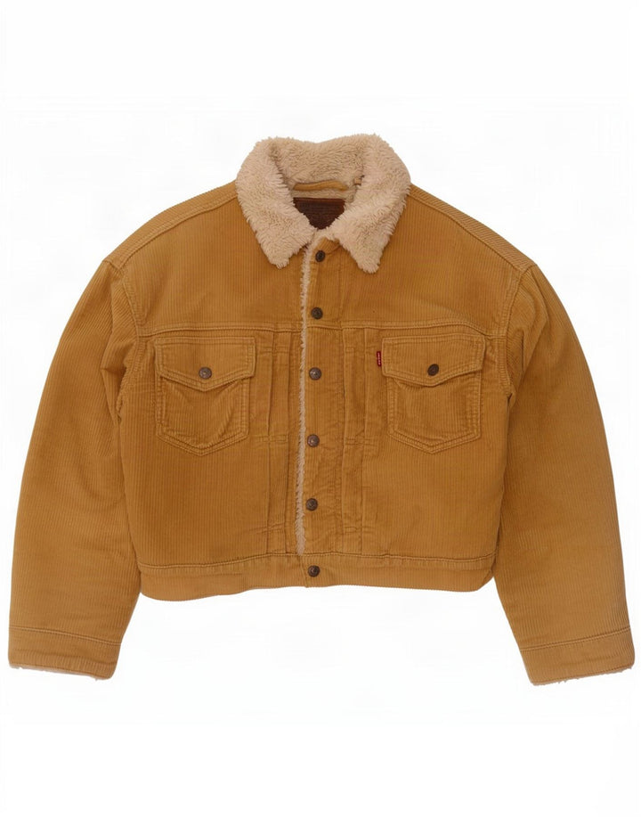 Γυναικείο Levi's Oversized Crop Sherpa Corduroy Jacket UK 10 Small Beige
