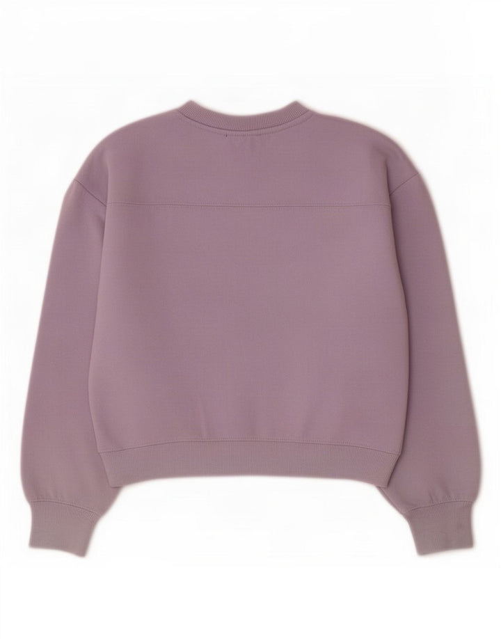 Zara Γυναικεία Φούτερ Jumper UK 10 Small Purple Polyester