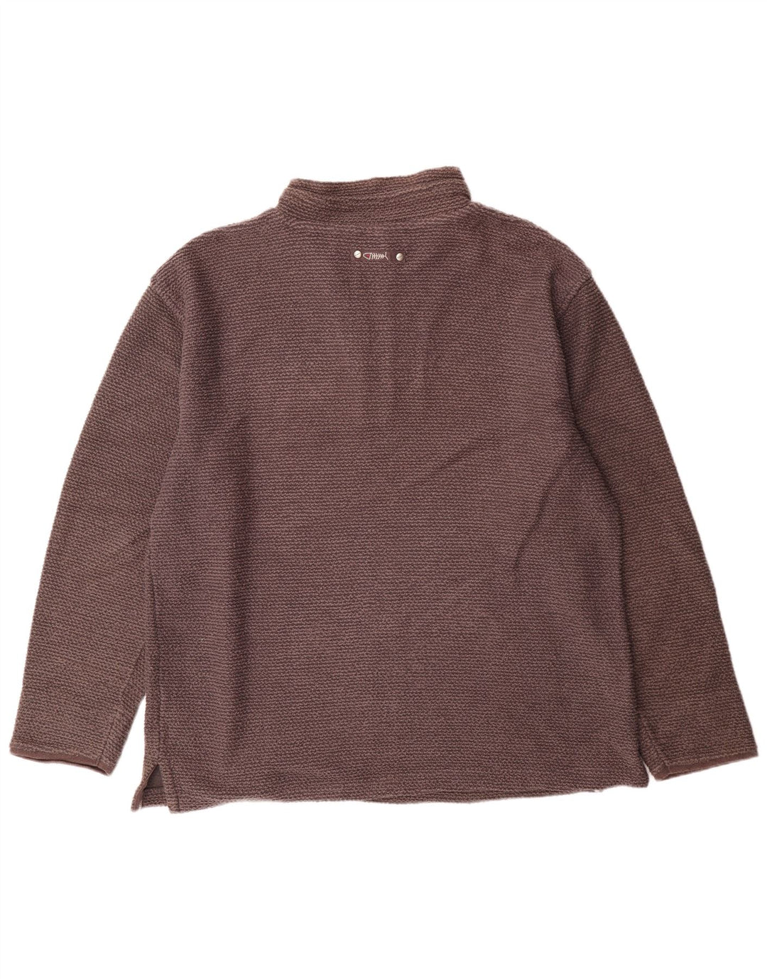 WEIRD FISH Ανδρικό φούτερ με φερμουάρ πουκάμισο μεγάλο καφέ βαμβακερό