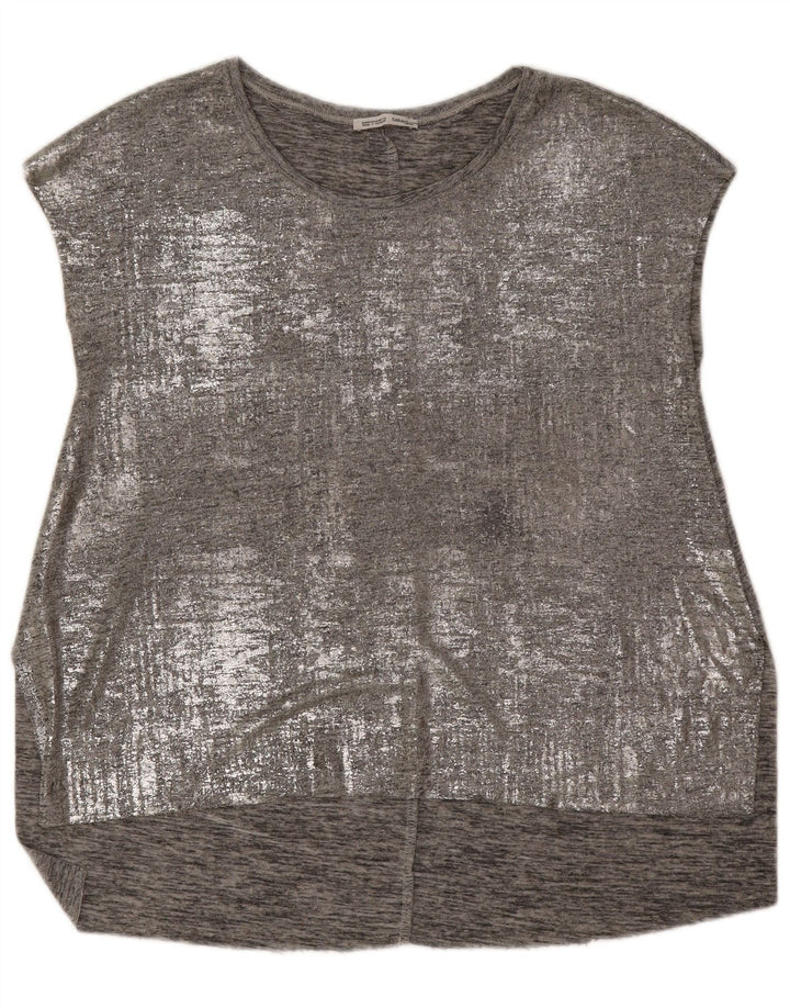Zara Γυναικεία Αμάνικη Μπλούζα Τοπ UK 14 Medium Grey
