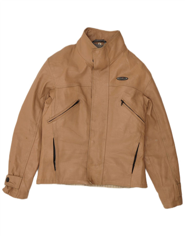 Vintage Ανδρικό Δερμάτινο Μπουφάν Small Brown