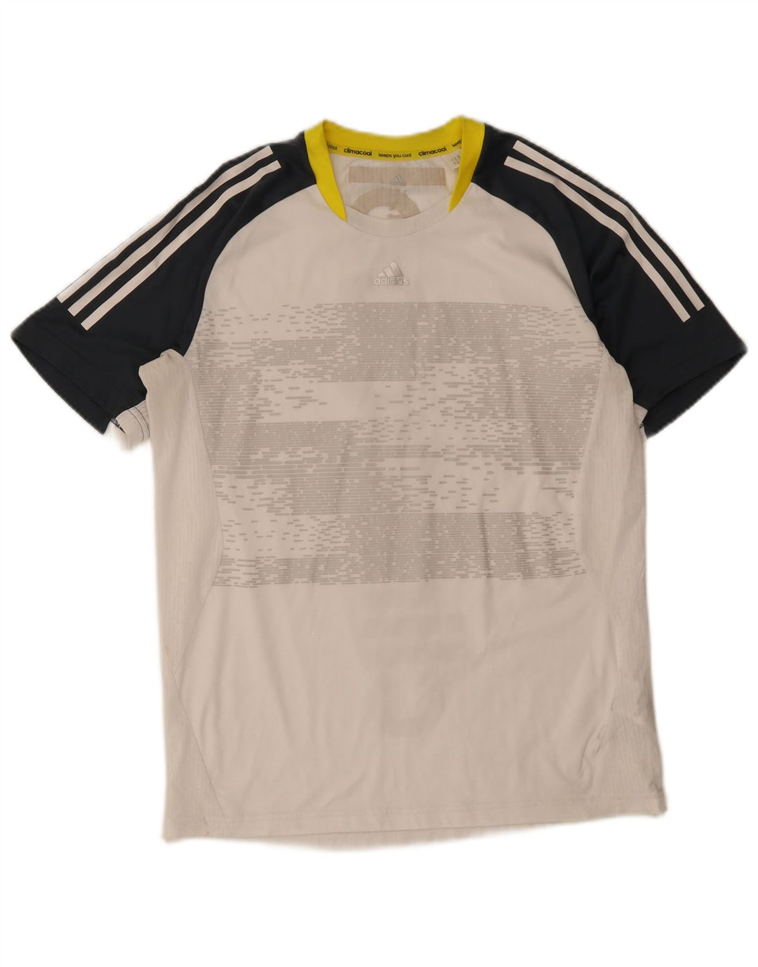 Ανδρικό γραφικό μπλουζάκι Adidas Climacool Top Medium White Colourblock