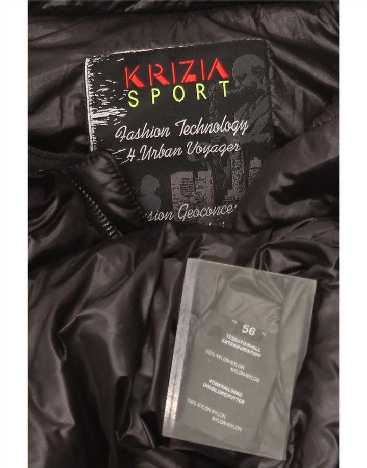 Krizia Mens Padded Gilet IT 56 3XL Black Nylon