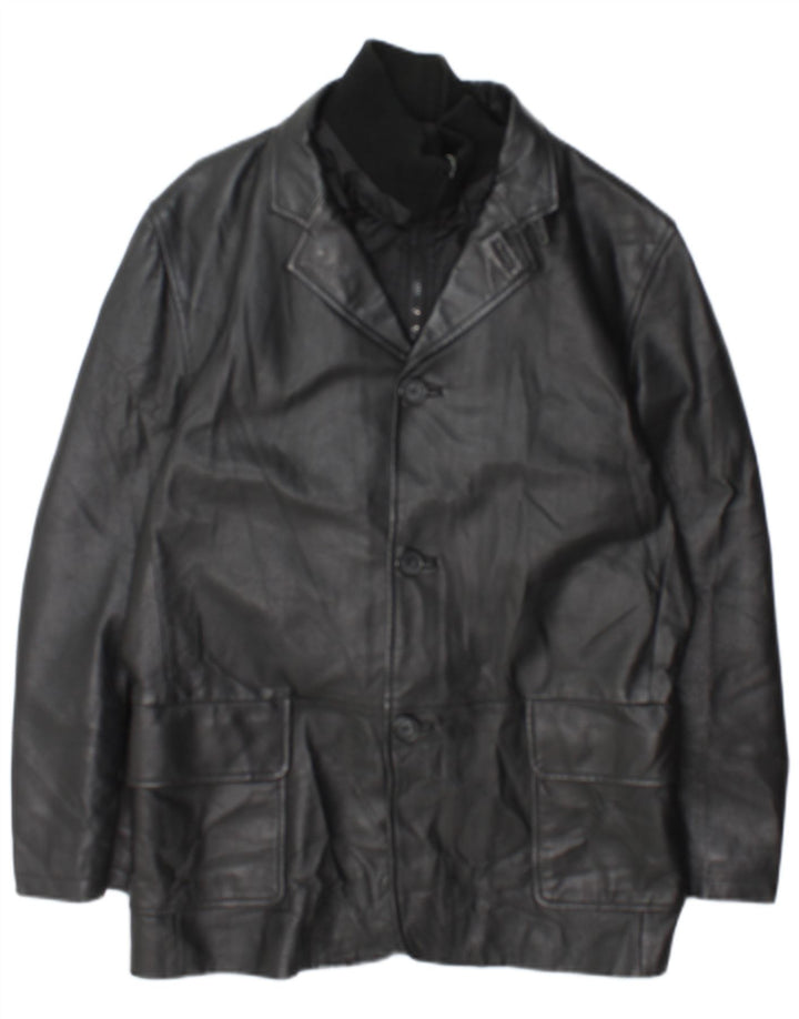 Ανδρικό Δερμάτινο Μπουφάν Conbipel IT 48 Medium Black Leather