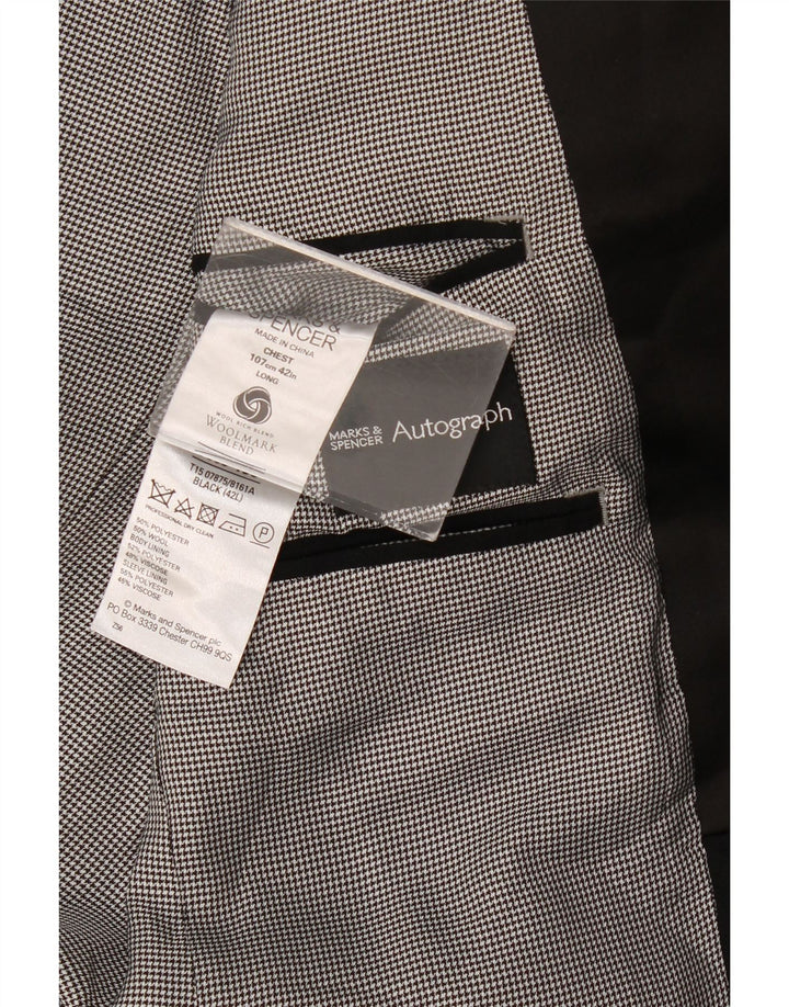 Marks & Spencer Ανδρικό μπουφάν σακάκι 2 κουμπιών Autograph UK 42 XL Μαύρο