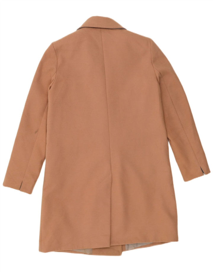 Topshop Γυναικείο παλτό με διπλό στήθος UK 12 Medium Beige Polyester