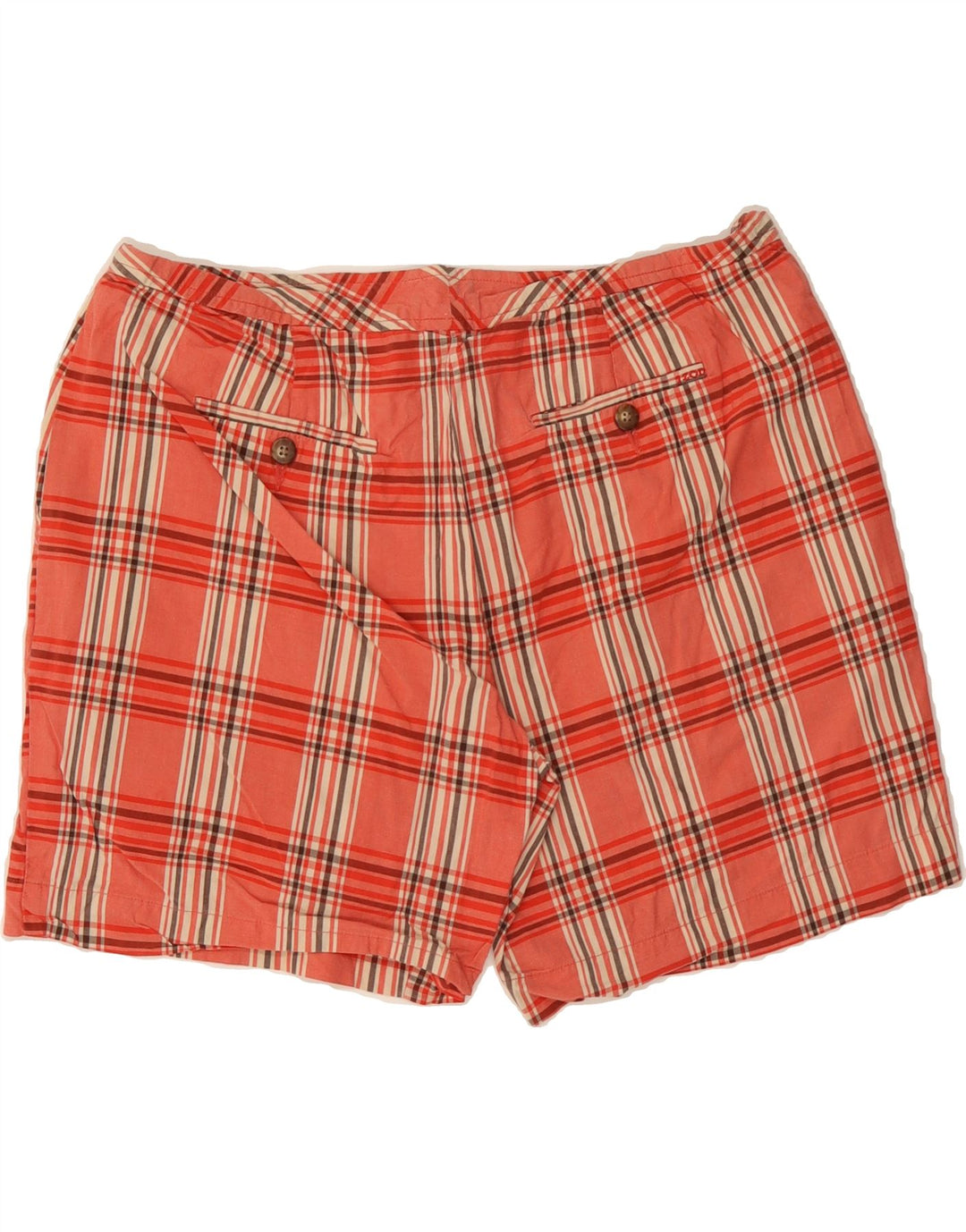 IZOD Womens Chino Shorts US 10 Large W34  Red Check Cotton Vintage Izod and Second-Hand Izod from Messina Hembry 