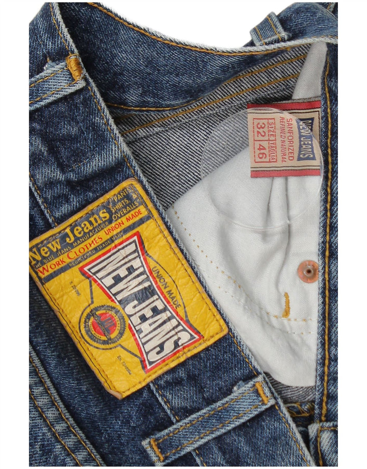 NEW JEANS Mens Straight Jeans W32 L36 Blue Cotton