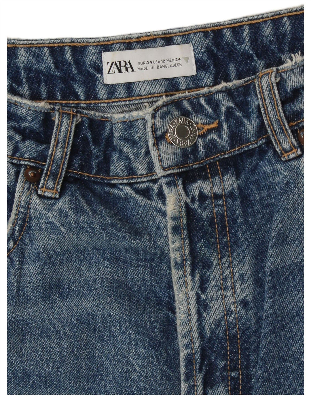 Zara Γυναικείο Ψηλόμεσο Τζιν EU 44 XL W34 L26 Μπλε βαμβακερό