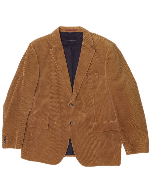 Tommy Hilfiger Ανδρικό σακάκι 2 κουμπιών κοτλέ σακάκι UK 42 XL Beige