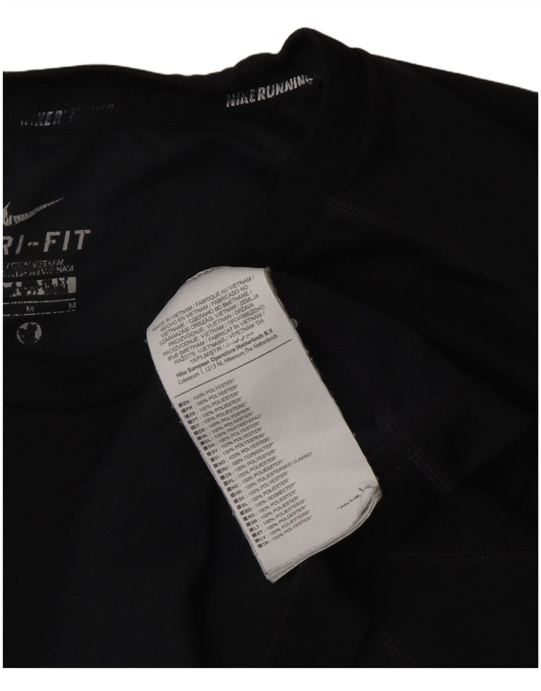 Ανδρικό T-Shirt Nike Dri Fit Top από μεσαίο μαύρο πολυεστέρα