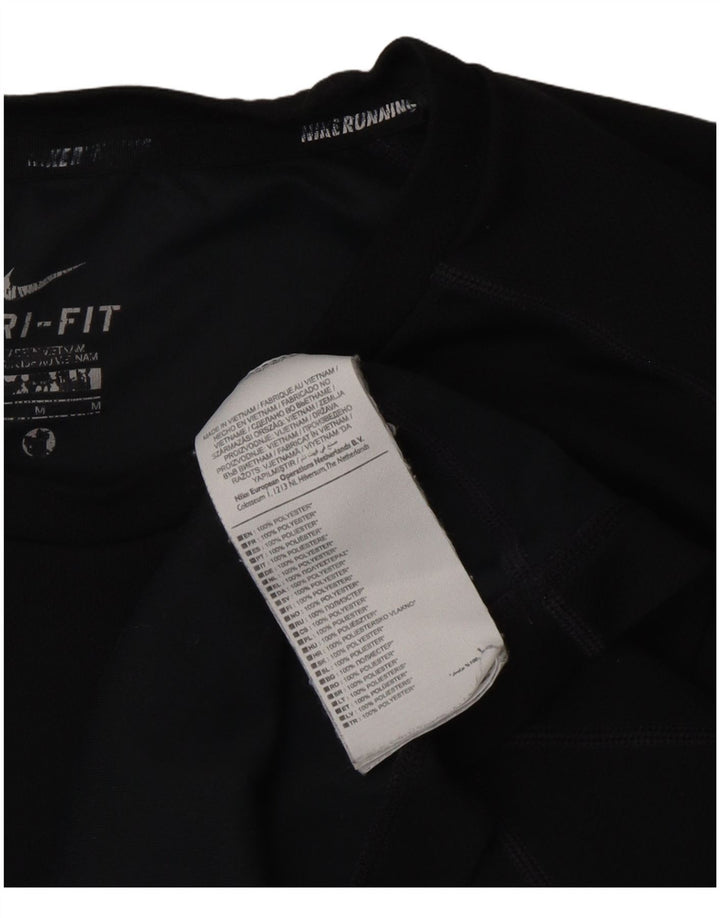 Ανδρικό T-Shirt Nike Dri Fit Top από μεσαίο μαύρο πολυεστέρα