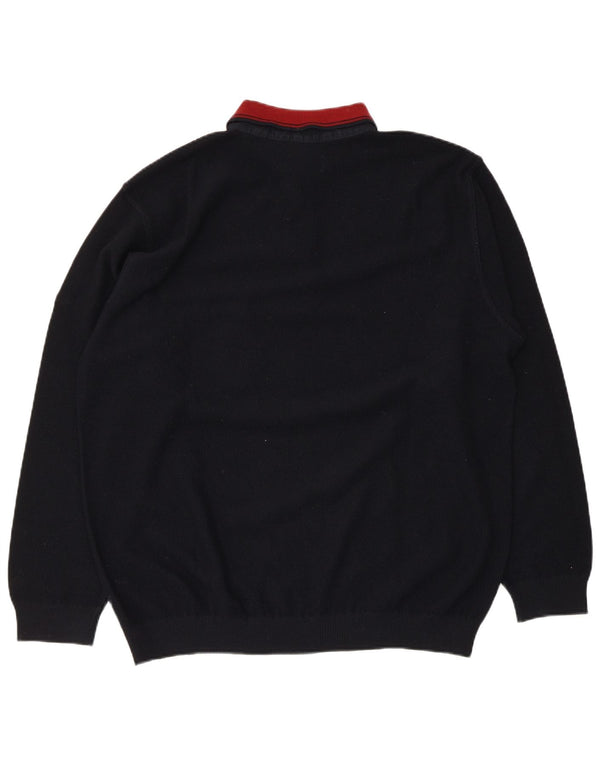 Ανδρικό πουλόβερ Green Coast Polo Neck Jumper IT 56 XL Navy Blue Wool