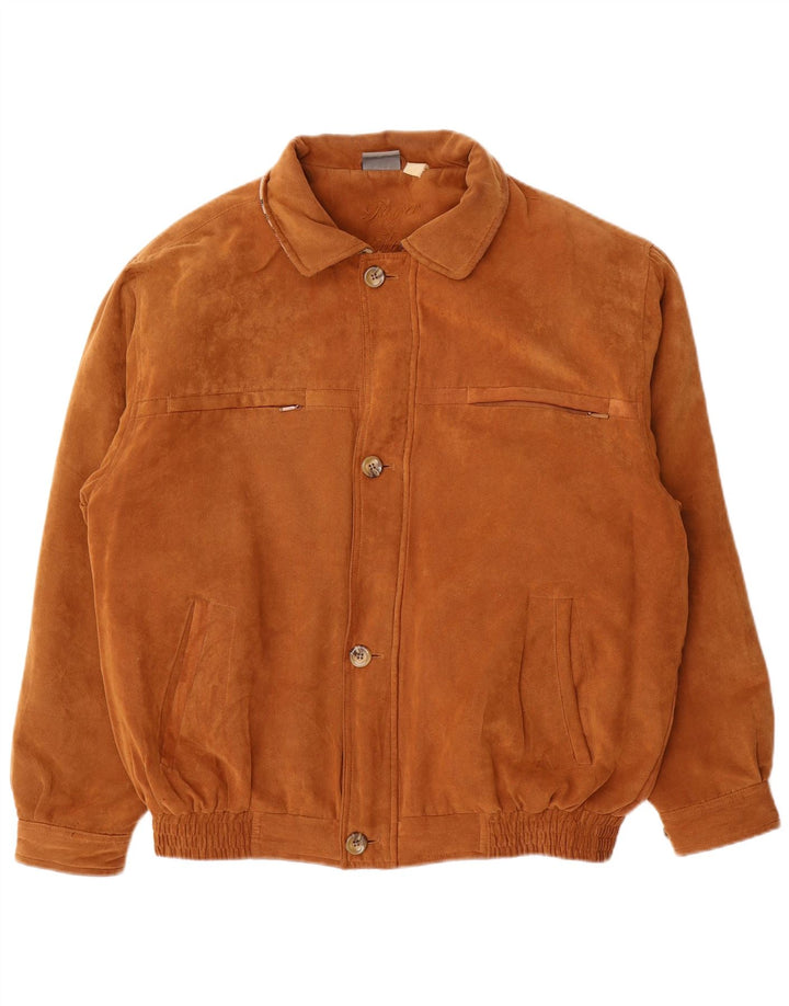 Roger Kent Ανδρικό Bomber Jacket UK 42 XL καφέ πολυεστέρας