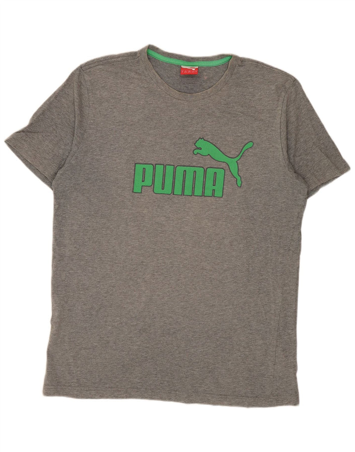 Ανδρικό γραφικό T-Shirt PUMA Τοπ μεσαίου γκρι βαμβακερό