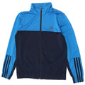 Adidas Boys Tracksuit Top Jacket 13-14 Years Blue Colourblock