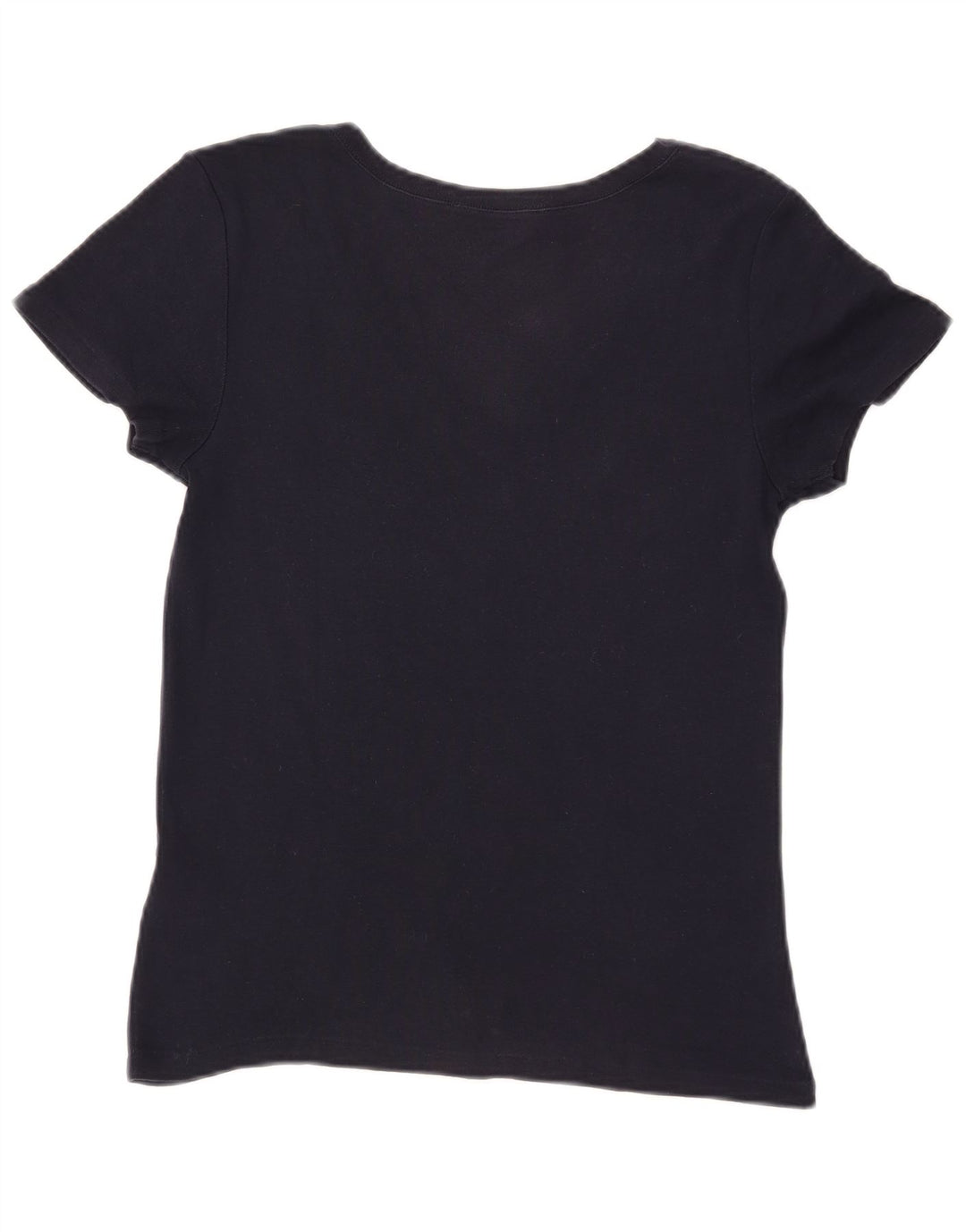 RALPH LAUREN Γυναικείο T-Shirt Top UK 14 Large Navy Blue από βαμβάκι