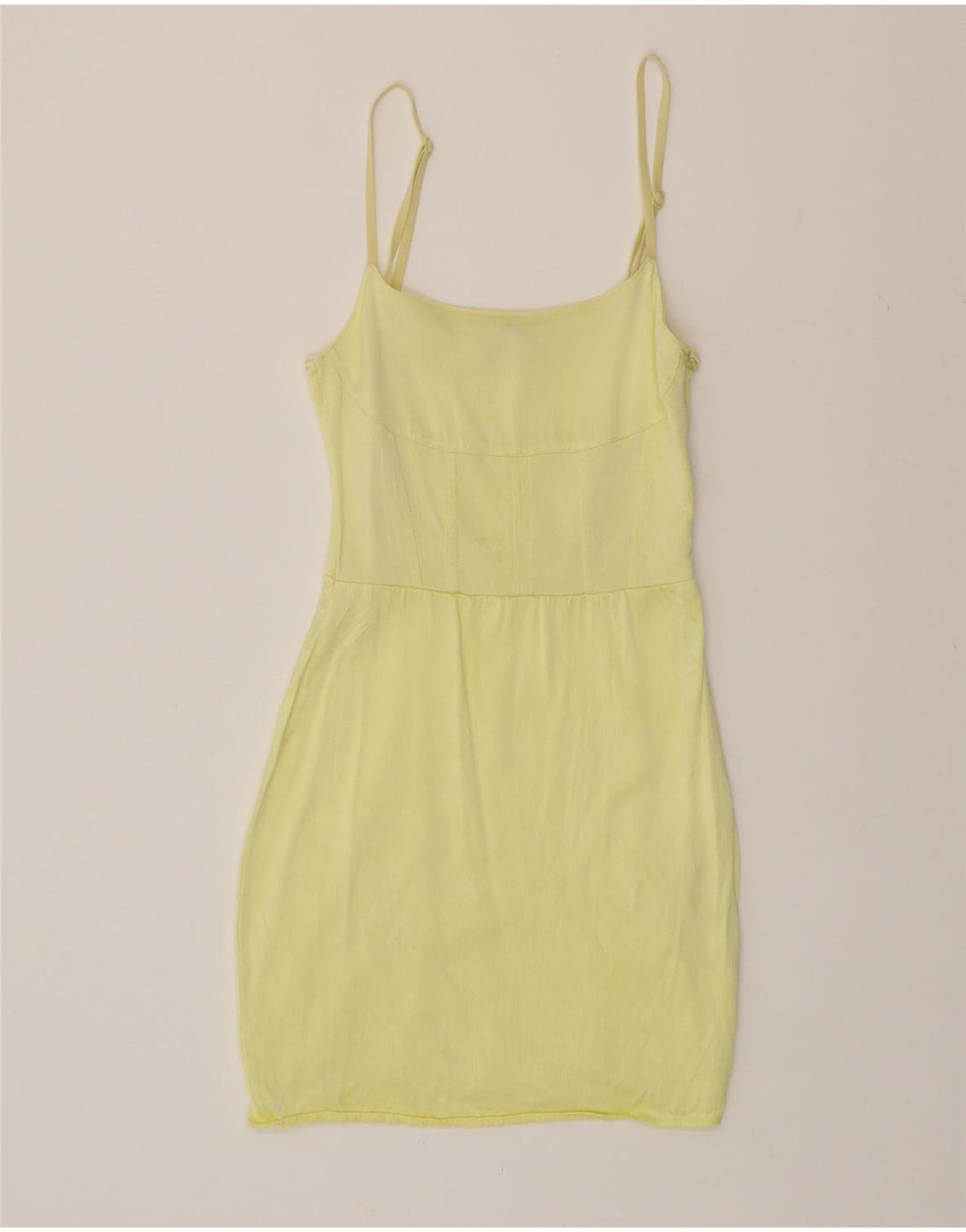 Γυναικείο Slip Dress ZARA UK 8 Μικρή κίτρινη βισκόζη