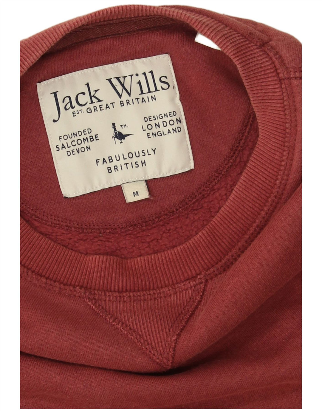 Ανδρικό φούτερ Jack Wills Jumper από μεσαίο βαμβακερό μπορντό