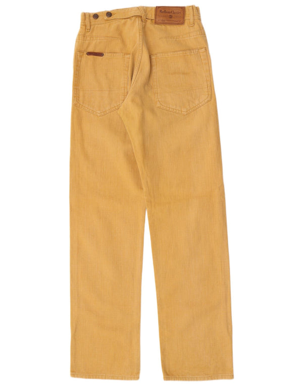 Γυναικείο ίσιο casual παντελόνι Marlboro Classics W29 L34 Κίτρινο βαμβακερό