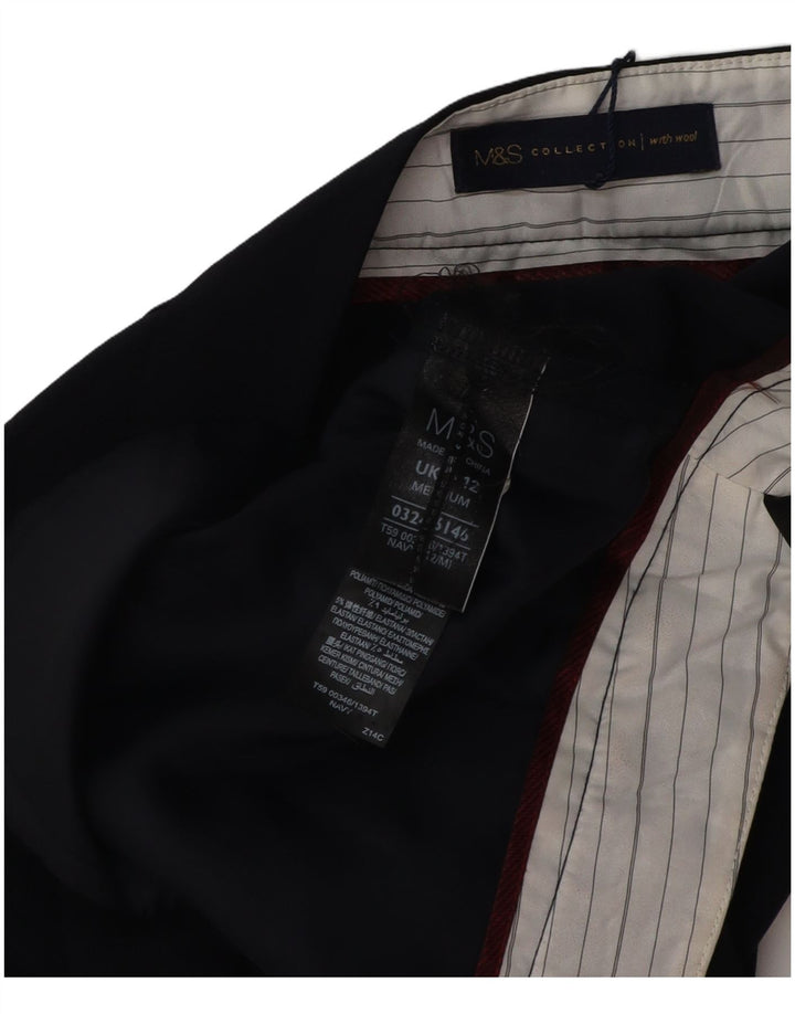 Marks & Spencer Γυναικείο παντελόνι Chino UK 12 Medium W32 L32 Navy Blue