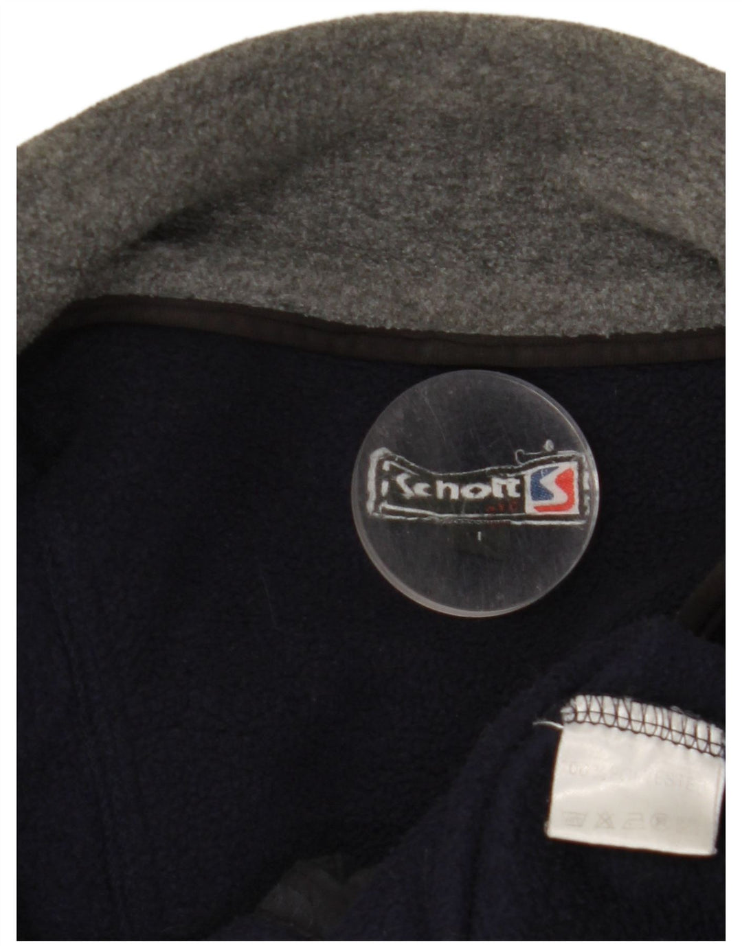 SCHOTT Ανδρικό Fleece Jacket UK 40 Large Navy Blue Polyester