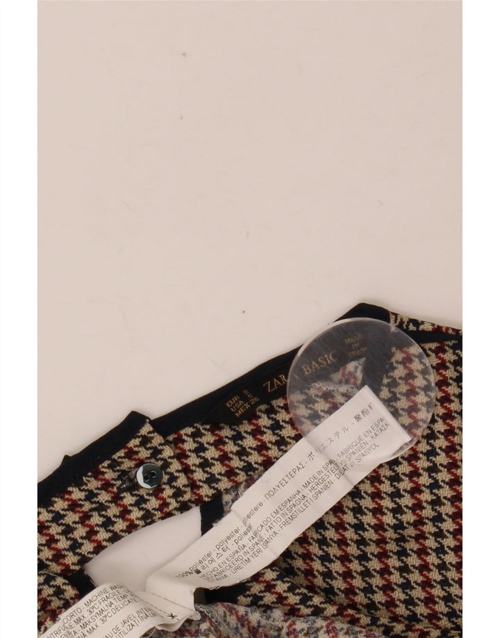 ZARA γυναικεία μπλούζα 3/4 μανίκια τοπ UK 10 μικρά πολύχρωμα κυνηγόσπιτα