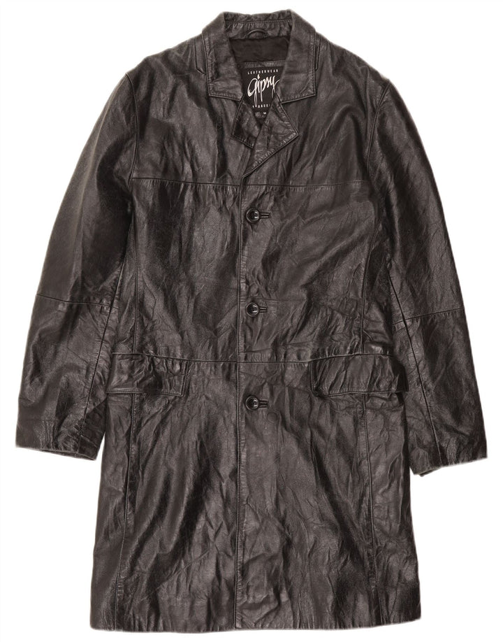 Ανδρικό δερμάτινο παλτό Gipsy UK 38 Medium Black Leather