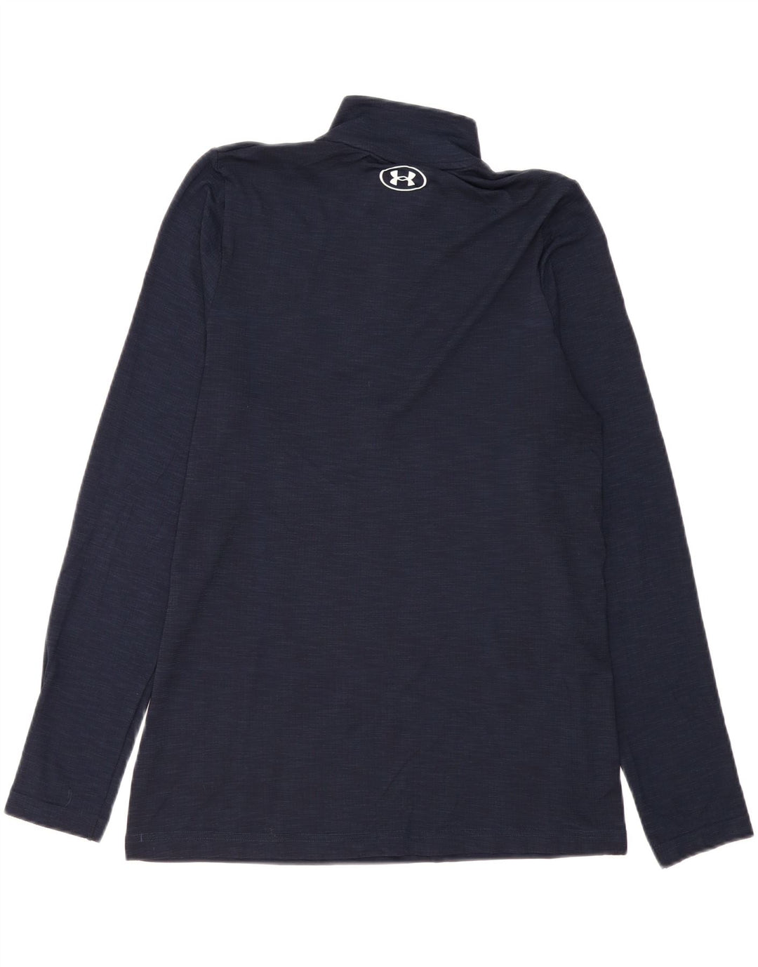 Ανδρική μπλούζα με φερμουάρ UNDER ARMOR με μακρυμάνικο μεσαίο μπλε ναυτικό πολυεστέρας