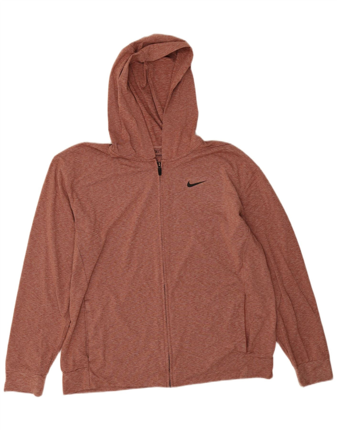 Ανδρικό πουλόβερ Nike με κουκούλα με φερμουάρ Dri Fit Μεγάλο κόκκινο πολυεστέρα