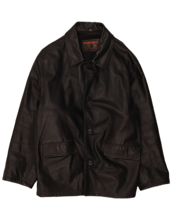 Jackpot Ανδρικό Δερμάτινο Μπουφάν UK 40 Large Black Leather