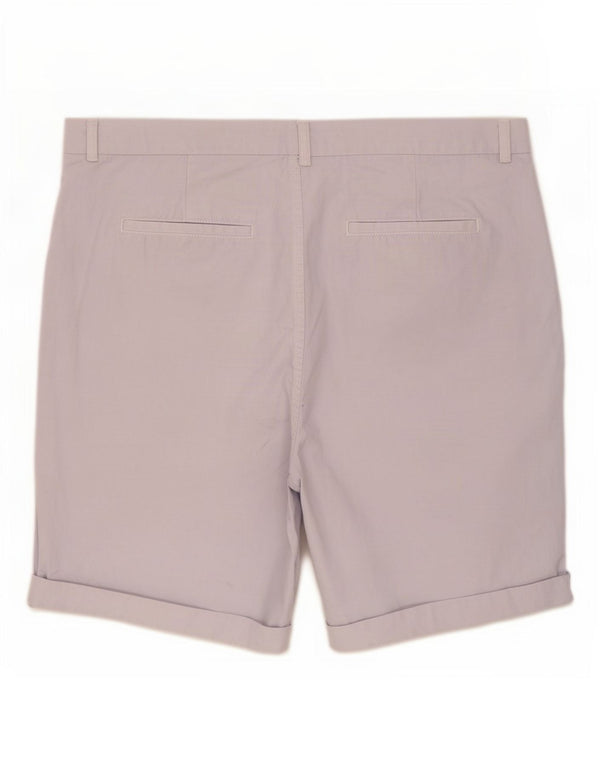 Marks & Spencer Γυναικείο ψηλόμεσο σορτς Chino UK 22 3XL W41 Μπλε βαμβακερό