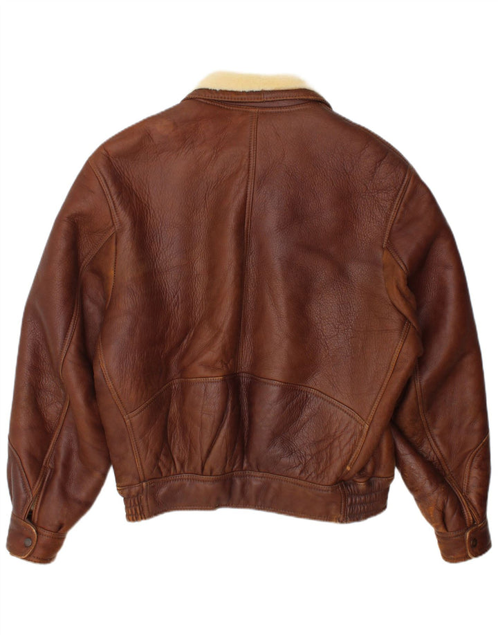 Vintage Ανδρικό Shearling Jacket IT 48 Medium Brown