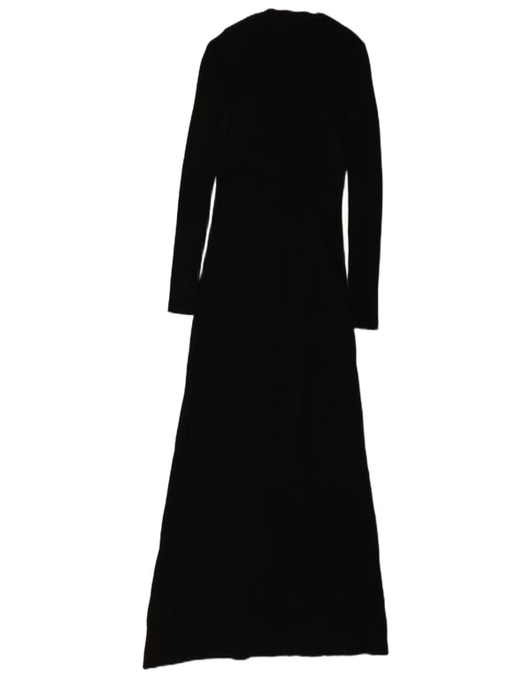 Zara Γυναικεία Ζακέτα Longline UK 8 Small Black Viscose