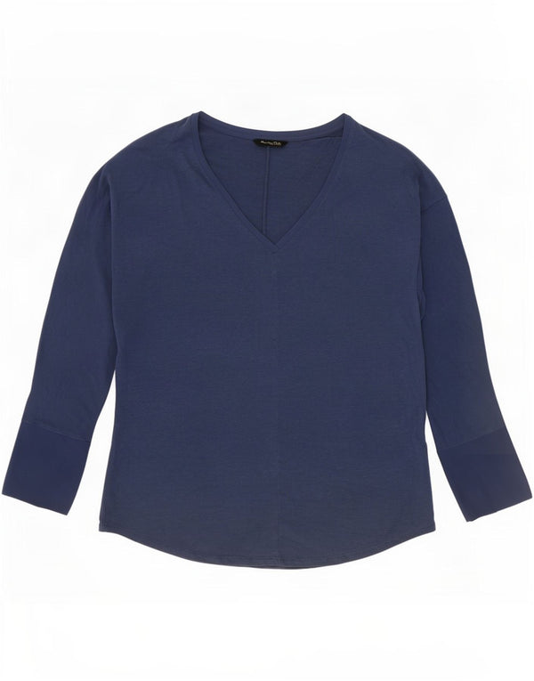 Massimo Dutti Γυναικείο μακρυμάνικο UK 16 Large Navy Blue Polyester