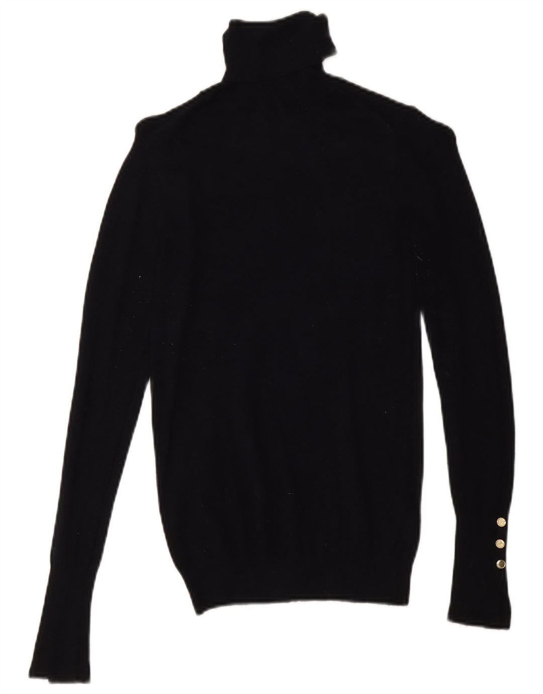 Zara Γυναικείο πουλόβερ με ρολό λαιμόκοψη UK 8 Small Navy Blue Viscose