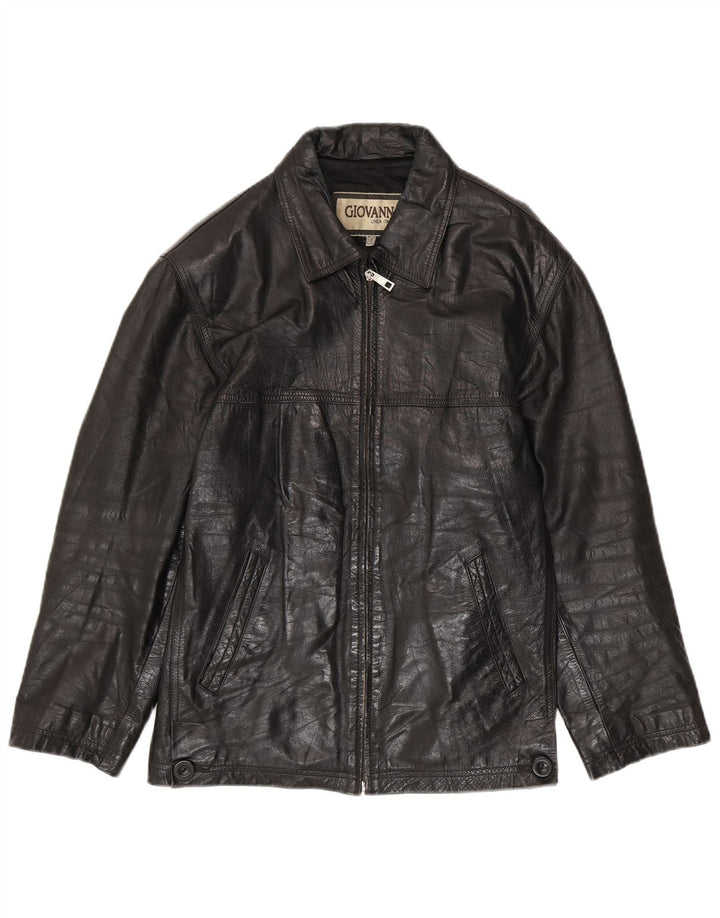 Vintage Ανδρικό Δερμάτινο Μπουφάν UK 36 Small Black