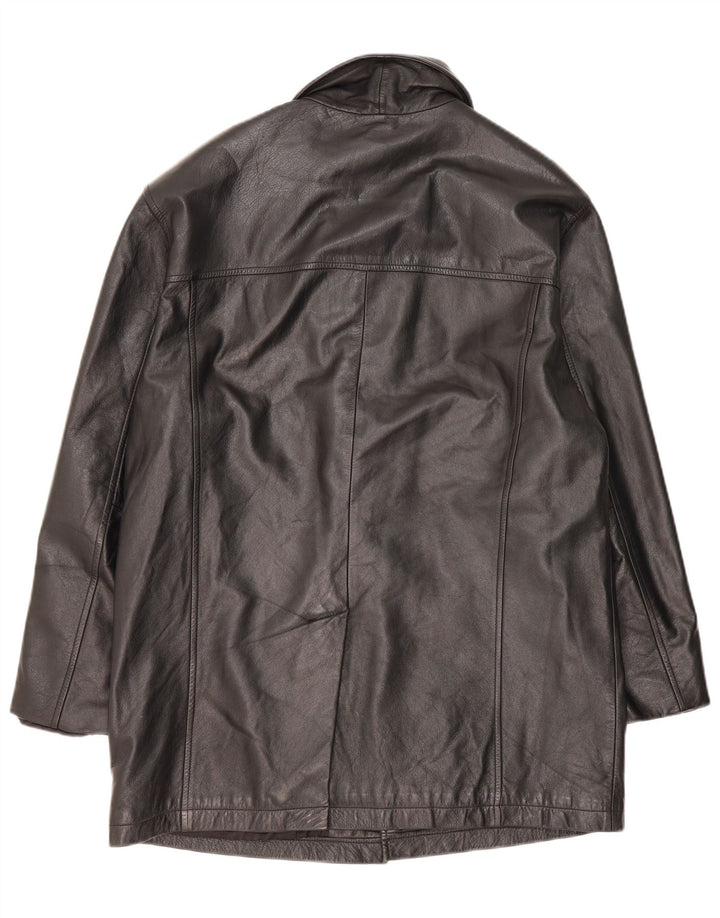 Orfatti Ανδρικό Δερμάτινο Παλτό IT 52 XL Μαύρο Δερμάτινο