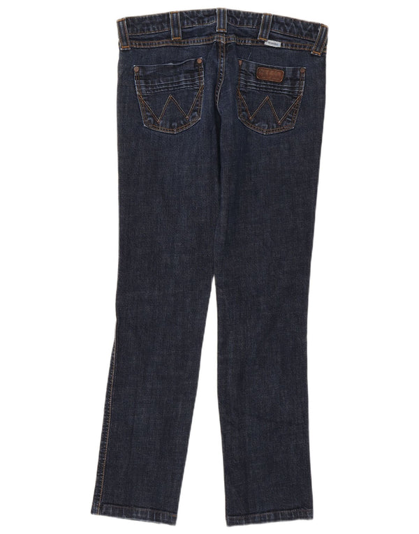 Wrangler Womens Lia Slim Jeans W30 L31 Navy Blue Cotton
