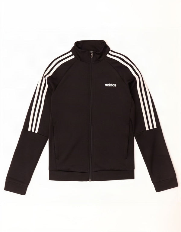 Adidas Γυναικεία φόρμα Climalite Top Jacket UK 4/6 XS Μαύρο Πολυεστέρας