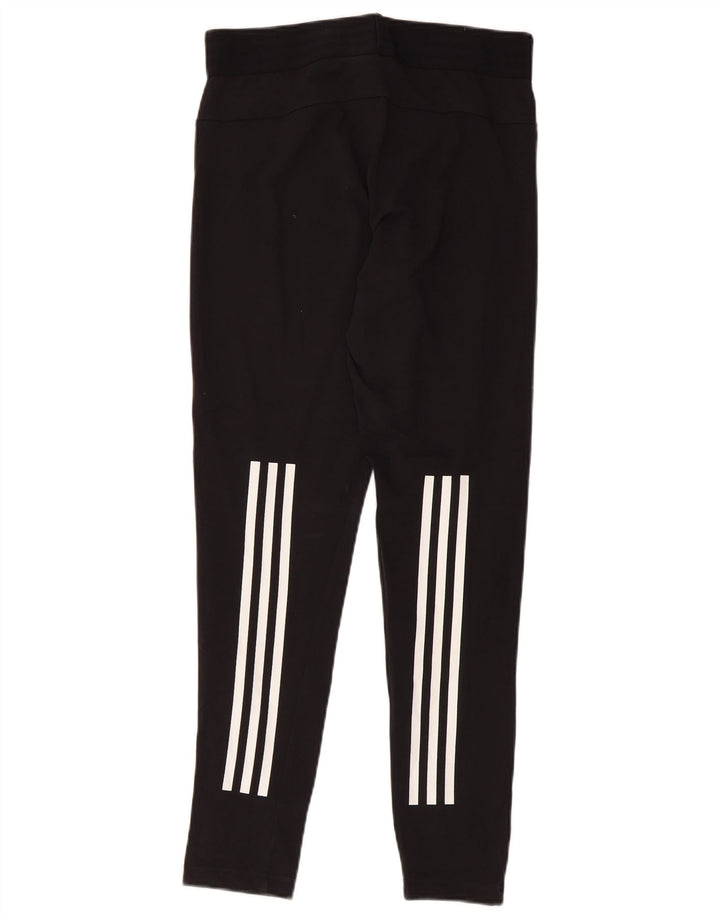 Γυναικείο κολάν Adidas UK 12/14 Μεσαίο μαύρο βαμβακερό